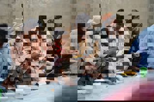 Repas chauds pour une famille