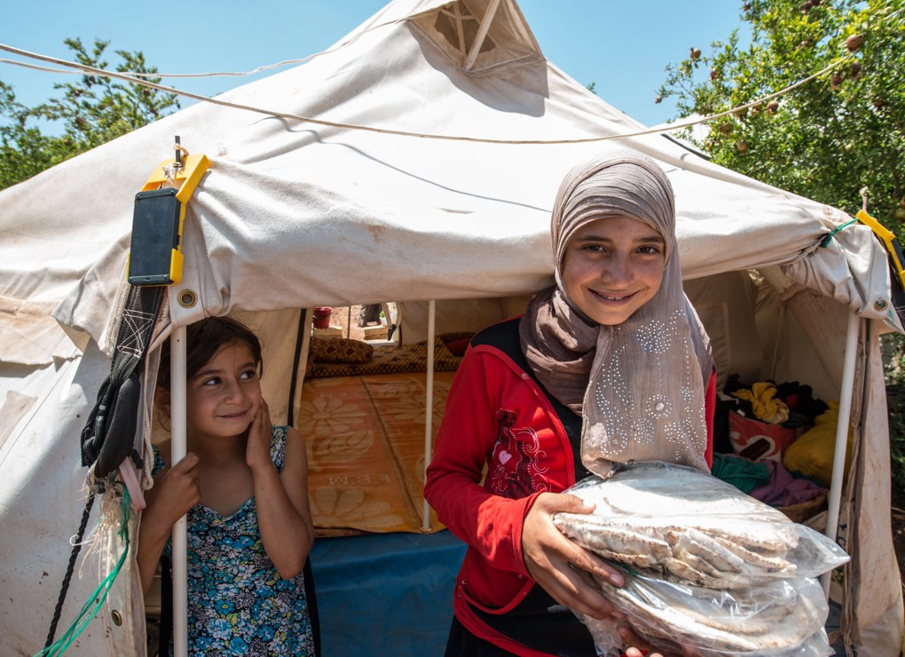Distributions de pains pour les réfugiés syriens 