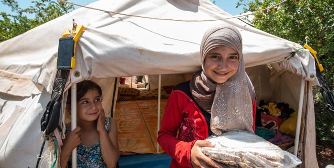 Distributions de pains pour les réfugiés syriens 